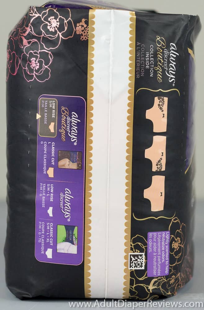 Always Discreet Boutique Underwear Small Medium Bag Left