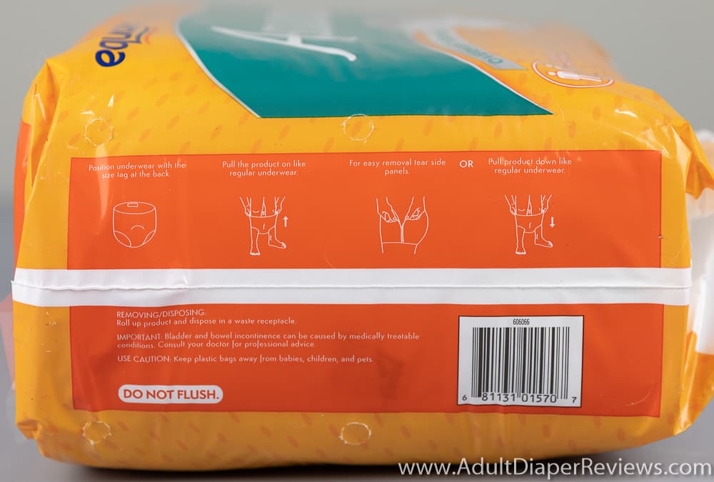 Equate Assurance Underwear Bag Left