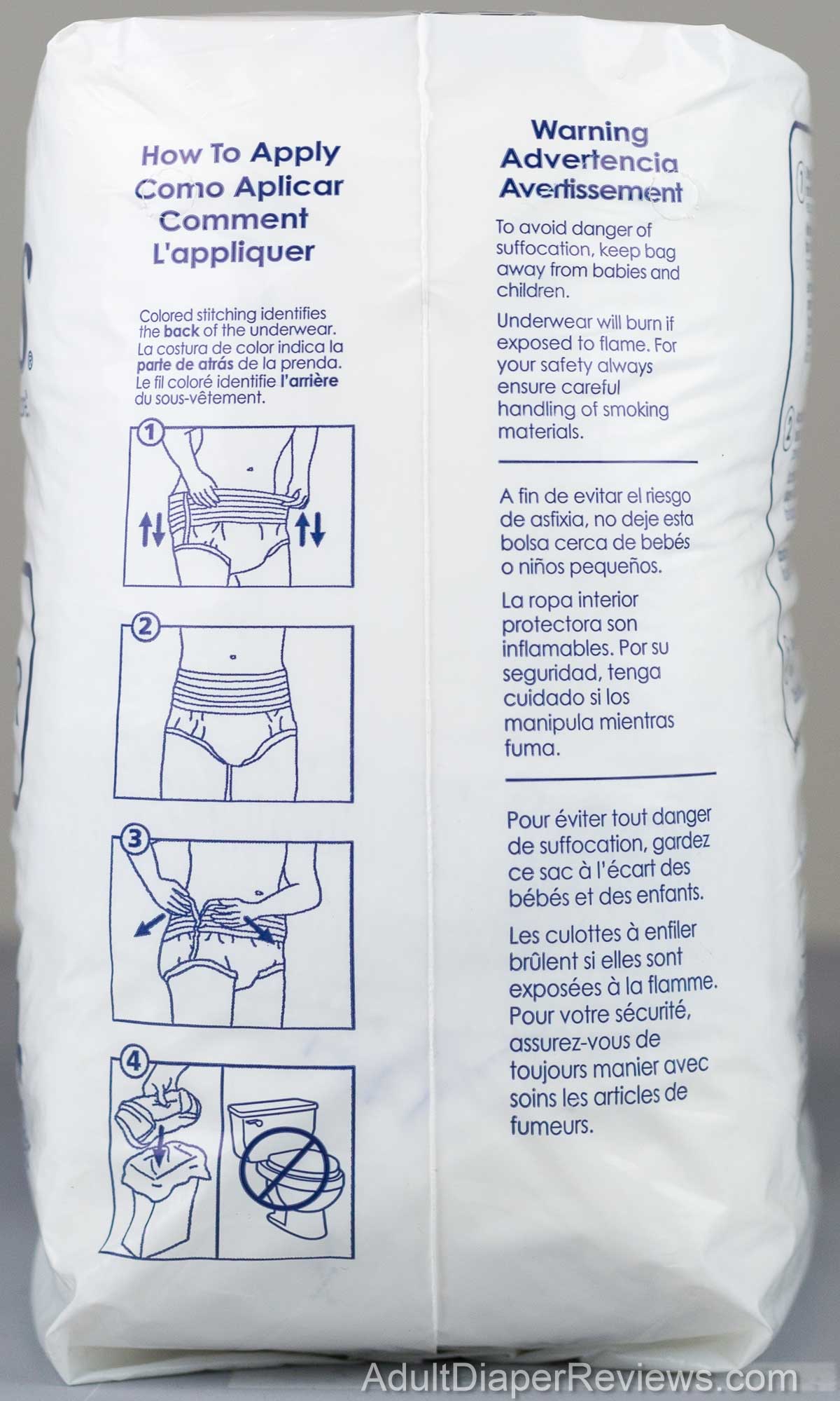 Attends Underwear Moderate Extra Large right side of bag
