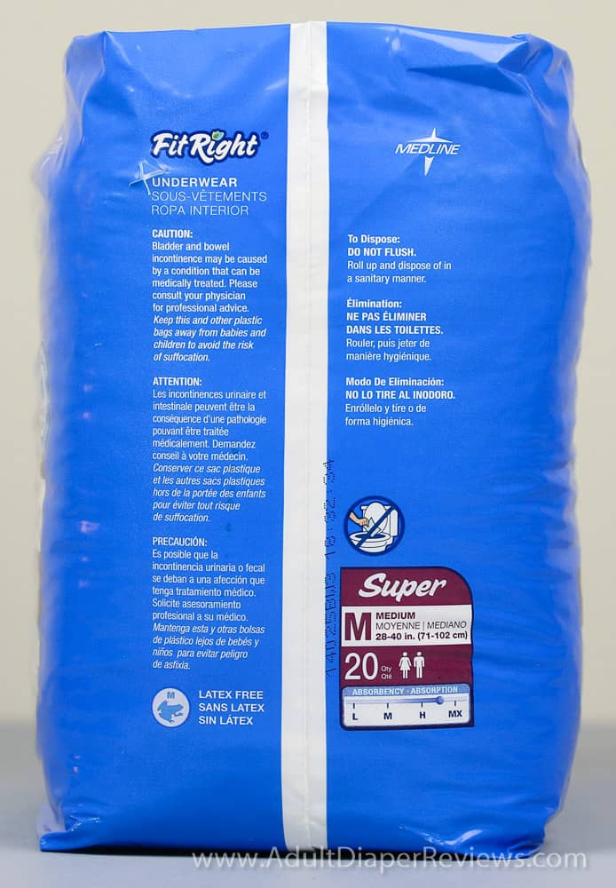 FitRight Super Underwear Medium Bag Left