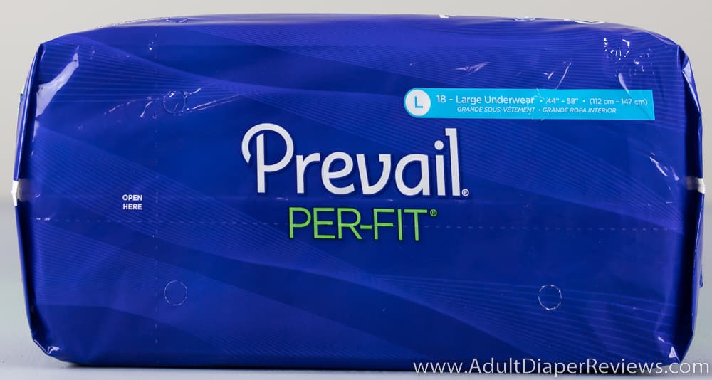 Prevail Per-Fit Large Extra Adult Diaper Bag Top